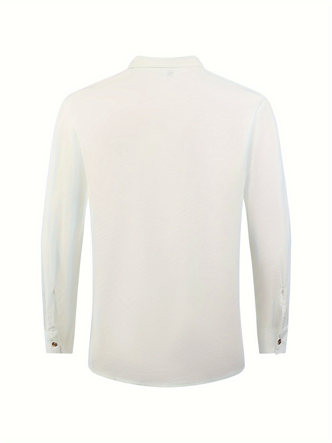 Men's Stand Collar Casual Shirt with Button Placket – Casual Look for Everyday and Special Occasions