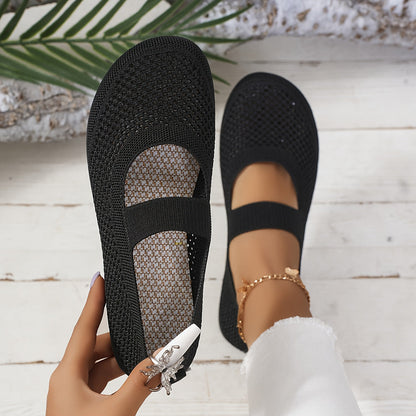 Women's Mary Jane Ballerinas – Comfortable Breathable Casual Slip-Ons for Everyday and Walks
