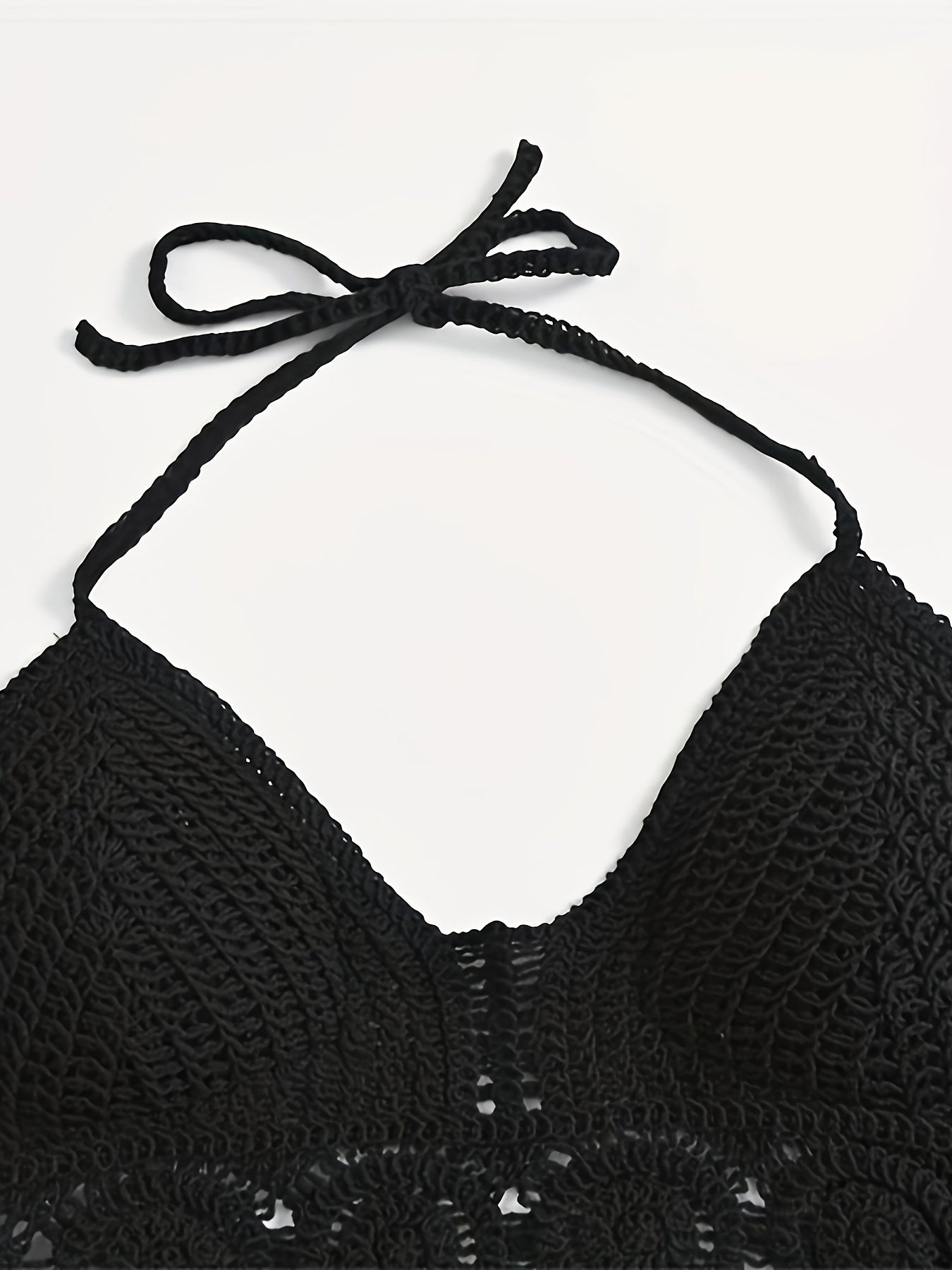 Women's Boho Crochet Bralette Halter Top with Fringe – Festival & Summer Beachwear