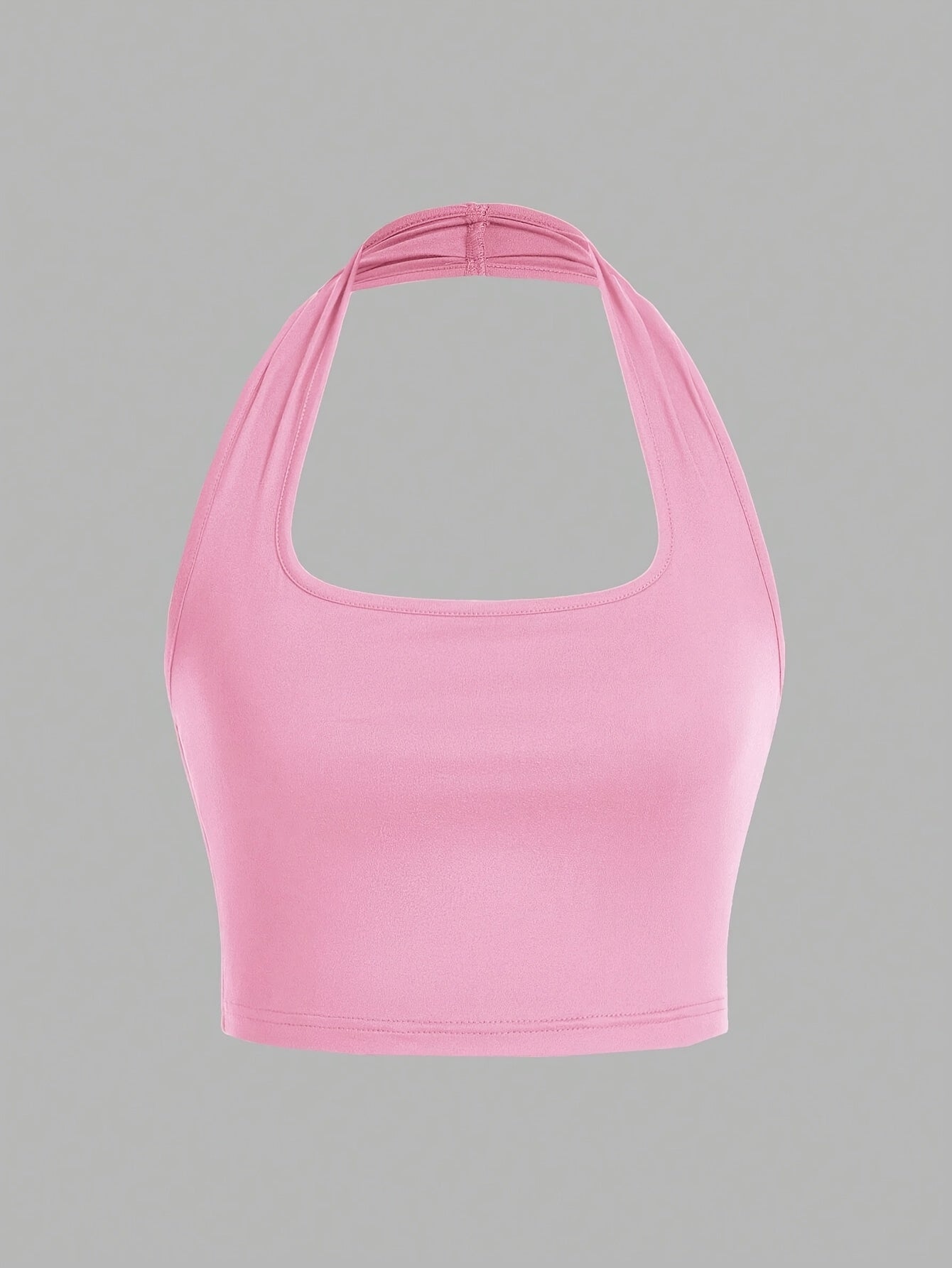 Women's Halterneck Crop Top – Backless, Summer, Casual Style