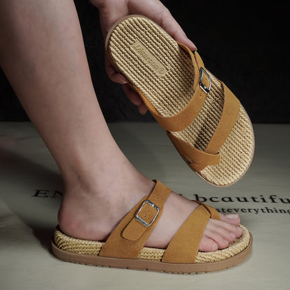 Men's comfort sandals with toe loop and adjustable strap – casual & summer