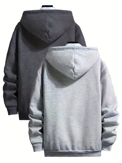 Hoodie set, 2-pack, with teddy lining; lined, warm hooded sweatshirt