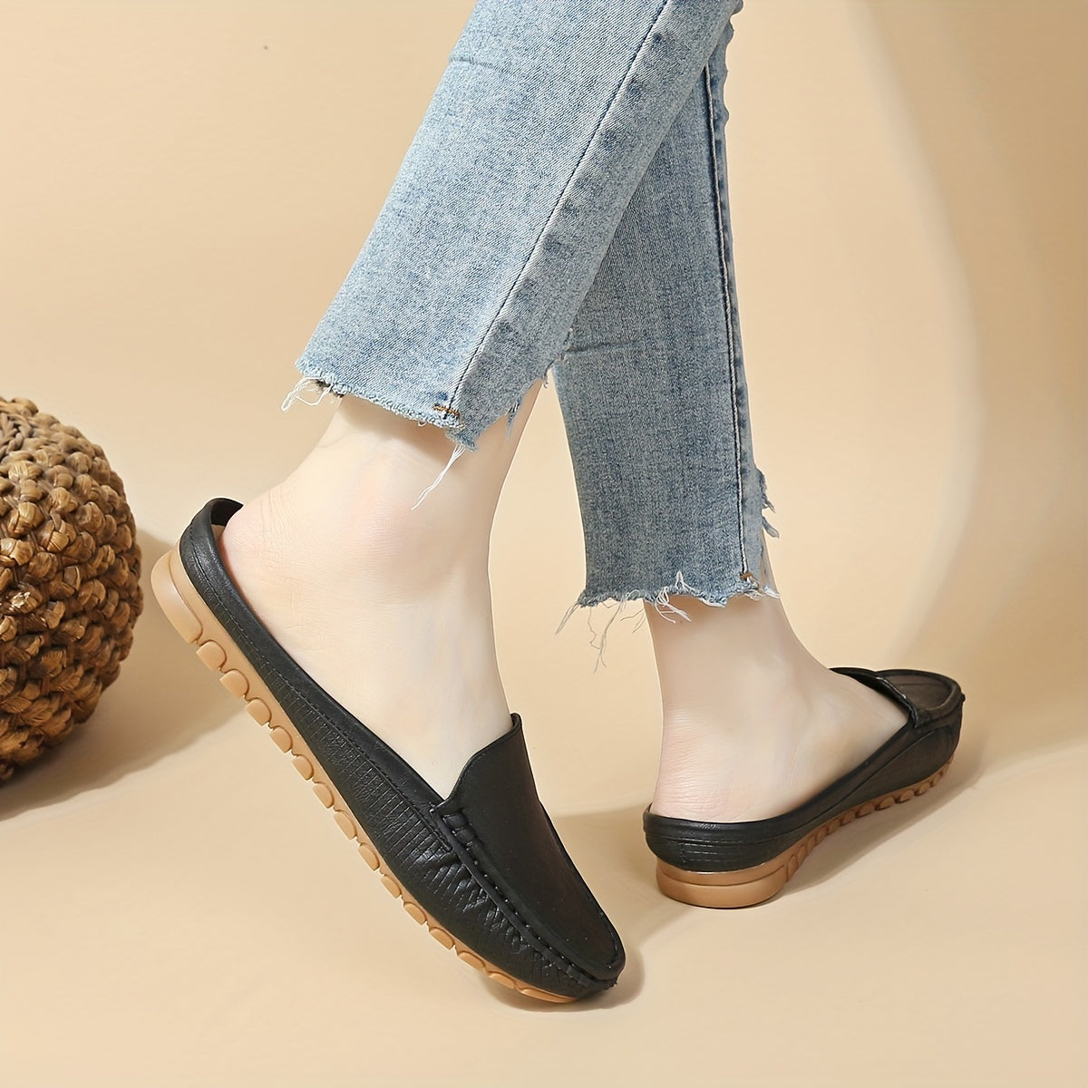 Damen Mokassins Preppy Stil Penny-Loafer Bequem Alltagsschuhe