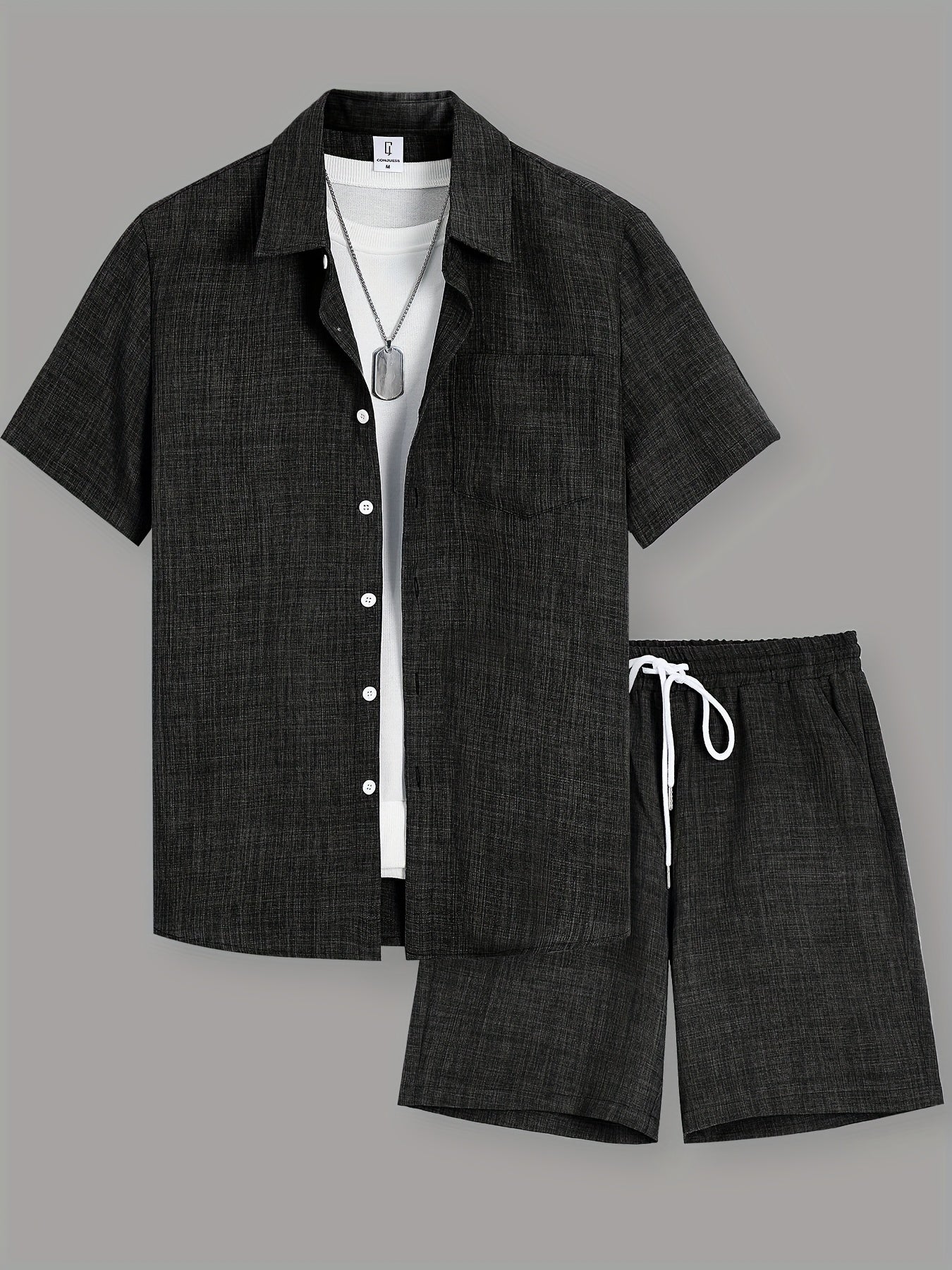 Herren Freizeit Kurzarm Set – Shirt und Shorts – Sommer Outfits für Alltag & Urlaub