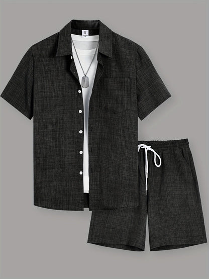 Herren Freizeit Kurzarm Set – Shirt und Shorts – Sommer Outfits für Alltag & Urlaub