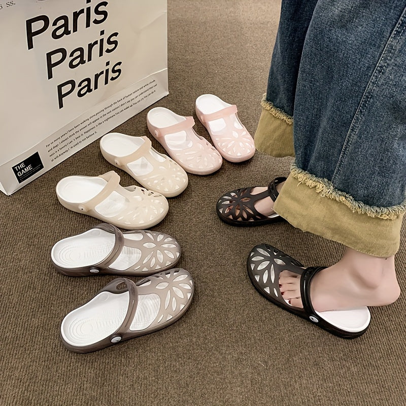 Damen Komfort-Sommersandalen mit Riemen – Alltag & Freizeit, Bequeme Plattform Clogs