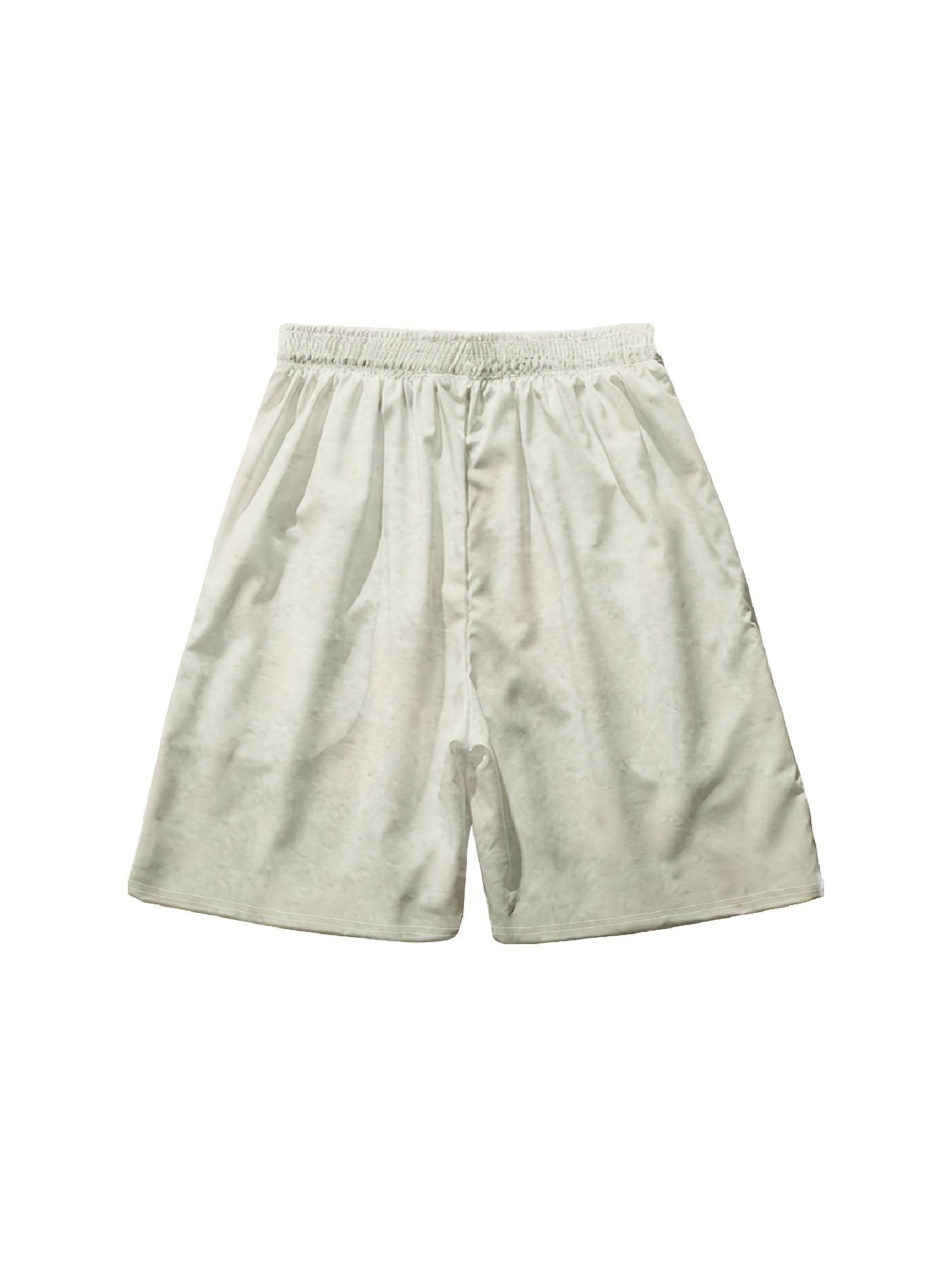 Men's casual shorts with ethnic pattern and flute player motif – summer, vacation & beachwear