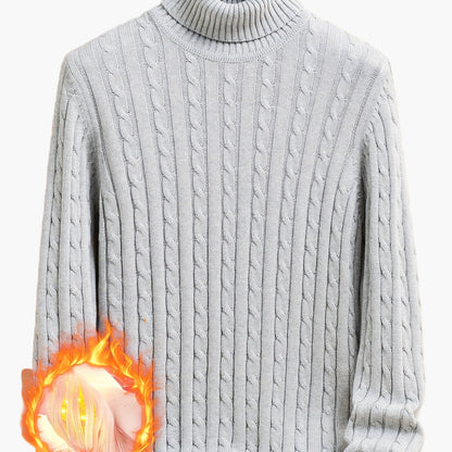 Herren Rollkragenpullover im Zopfmuster – Stilvoller Strickpullover für Alltag & Freizeit