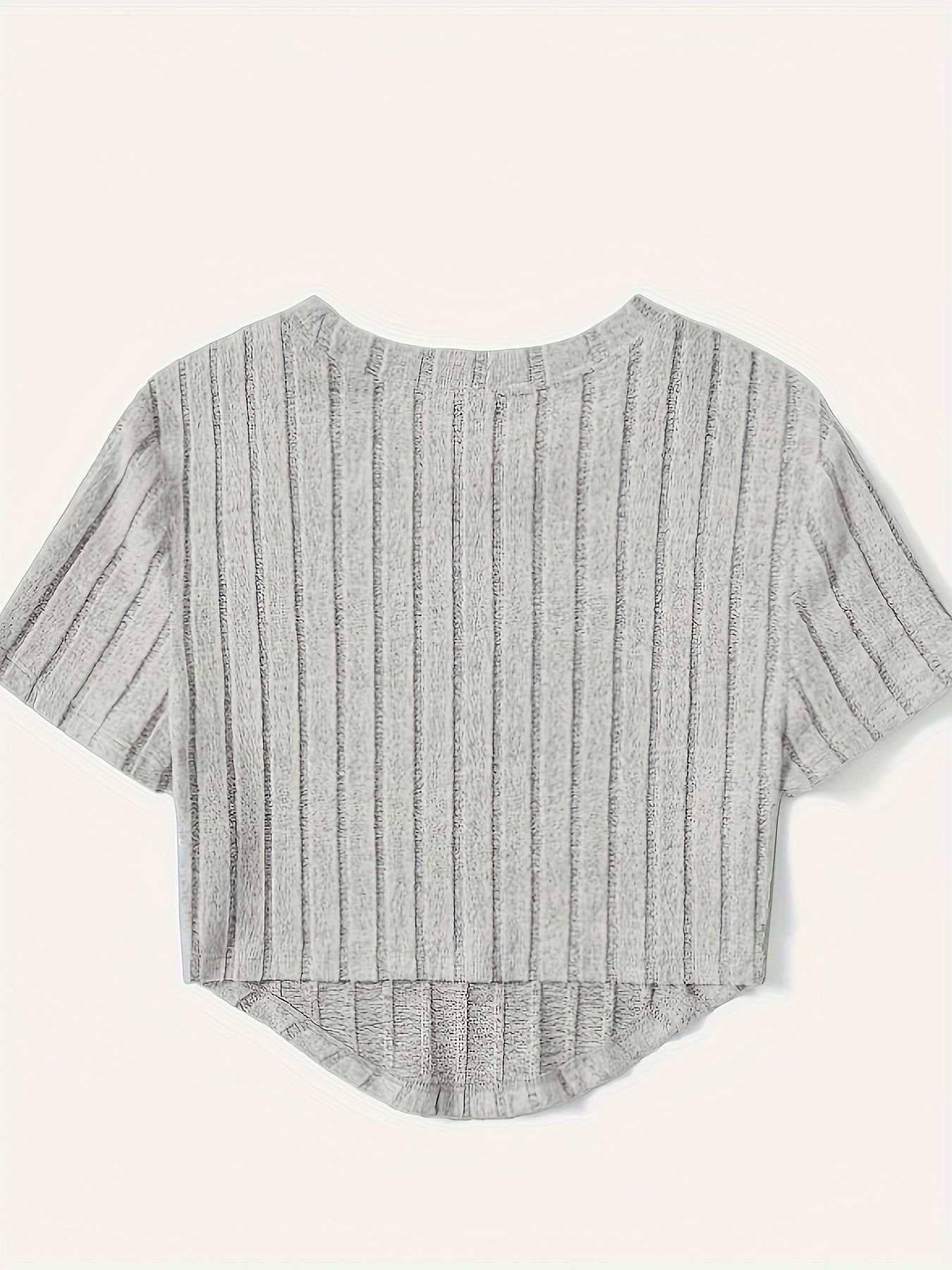 Women's Short-Sleeve Crop Top in Casual Style with Crew Neck – Perfect for Everyday and Leisure