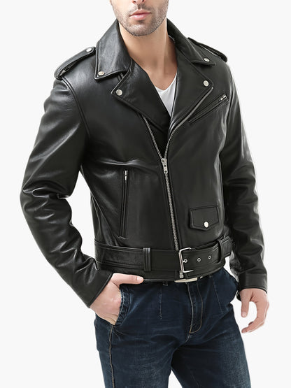 Men's Biker Jacket in Vintage Style – Perfect Jacket for Leisure & Streetwear