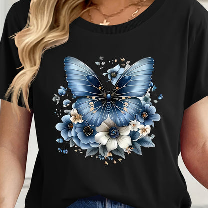 Women's Casual T-Shirt with Knot and Crew Neck – Perfect for Spring & Summer