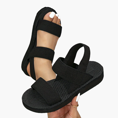 Women's Summer Platform Sandals with Double Straps – Comfortable Casual Shoes for Everyday and Vacation