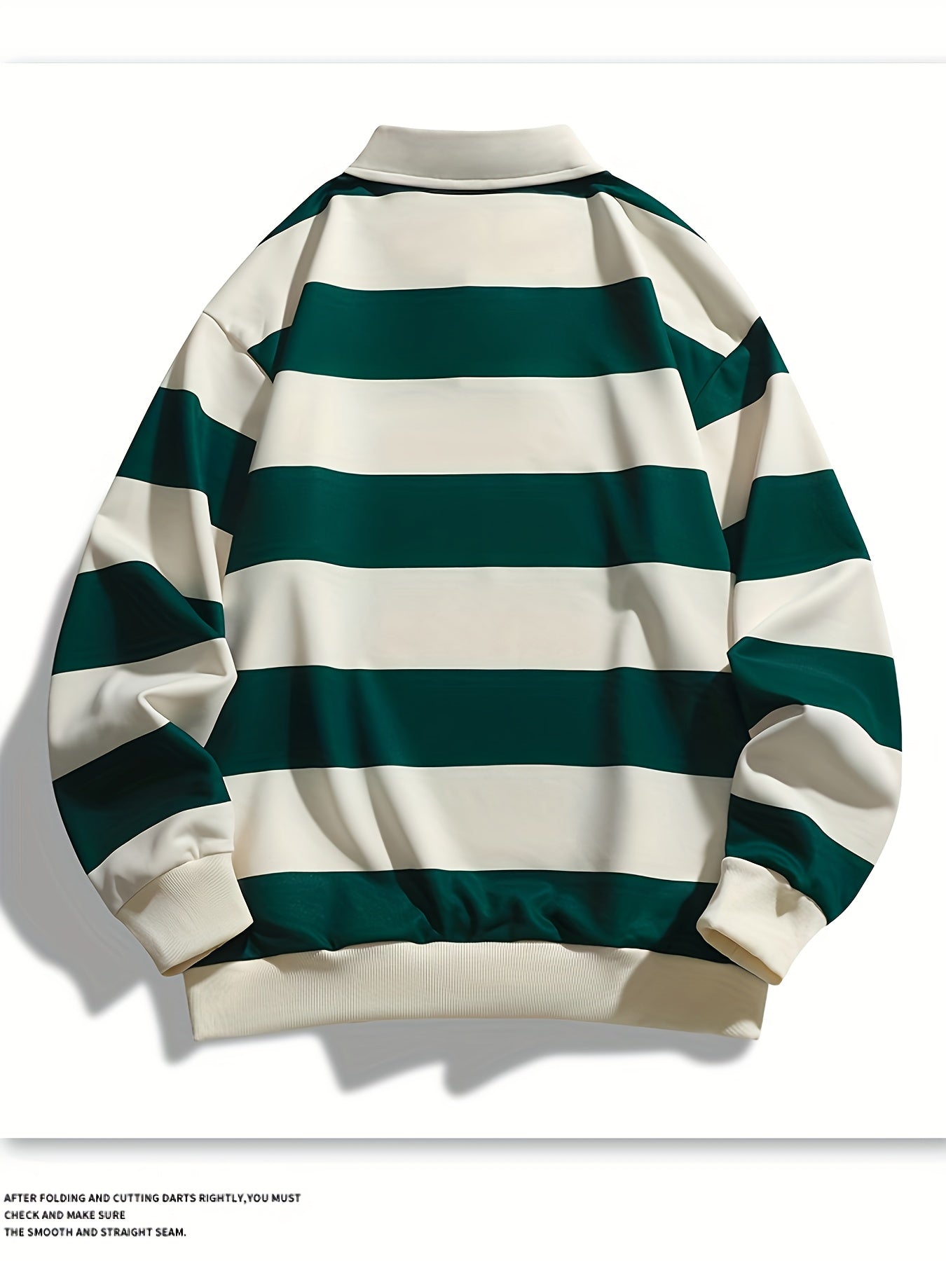 Gestreiftes Langarm-Poloshirt mit Kragen