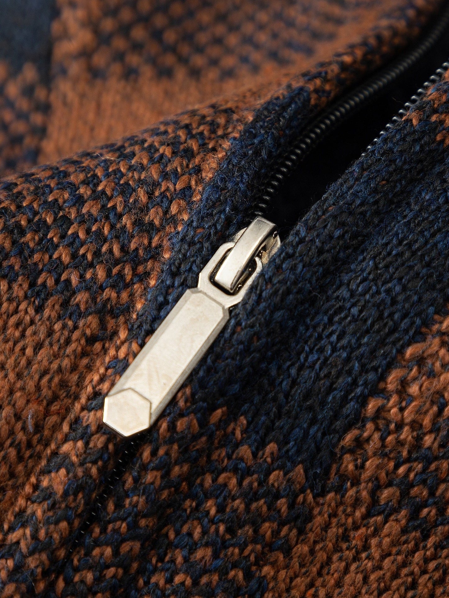 Herren Karierte Strickjacke mit Kapuze und Reißverschluss, gefüttert