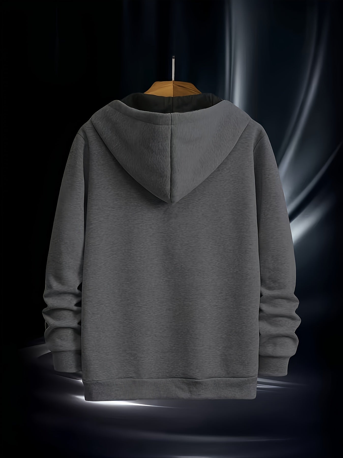 Herren Hoodie mit Reißverschluss und Bauchtasche, Weiß