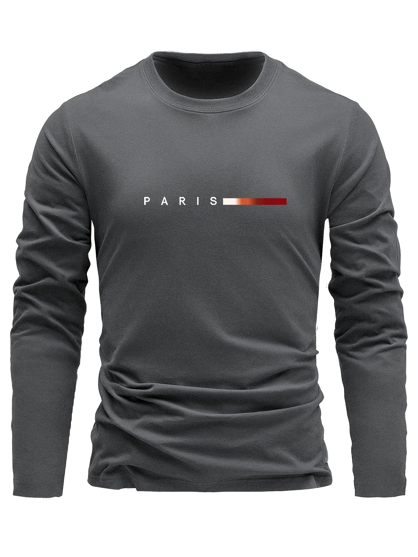 Men's long-sleeve T-shirt 3-piece set "Paris" crew neck