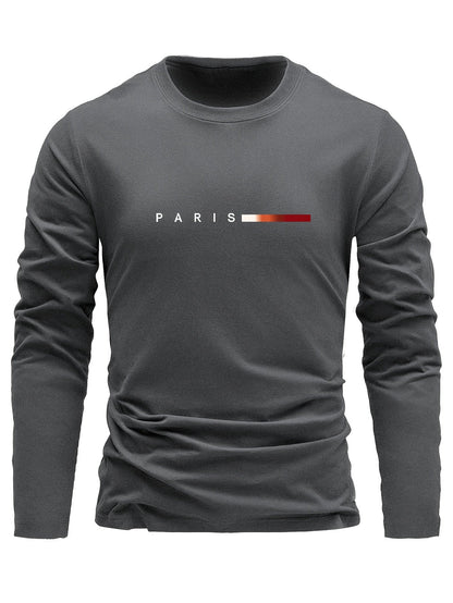 Men's long-sleeve T-shirt 3-piece set "Paris" crew neck