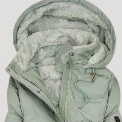 Damen Wintermantel Lang mit Kapuze – Eleganter Steppmantel für Alltag und Outdoor