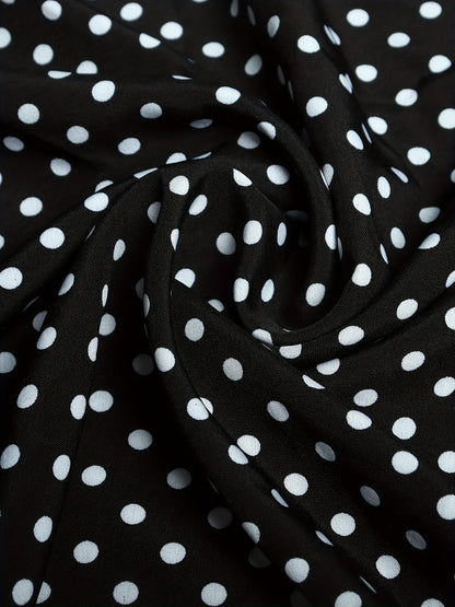 Women's Polka Dot Blouse Elegant Loose Summer Casual Shirt Plus Size