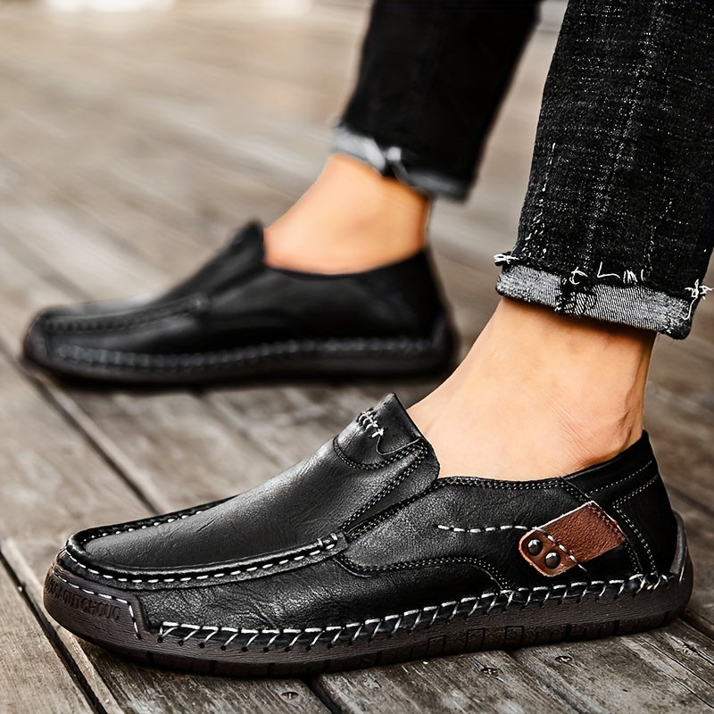 Men's Vintage-Style Moccasins – Comfortable Casual Shoes for Everyday and Office Use