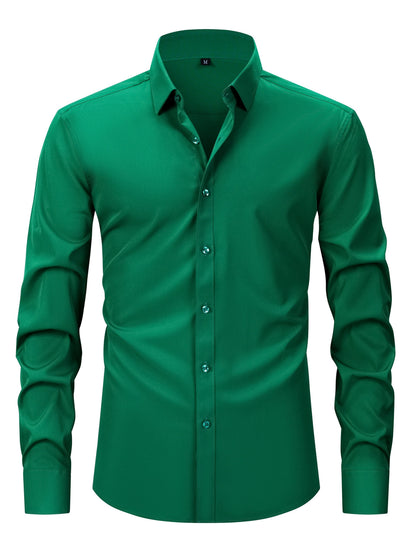Men's Business-Casual Shirt Slim Fit Long Sleeve Modern Style