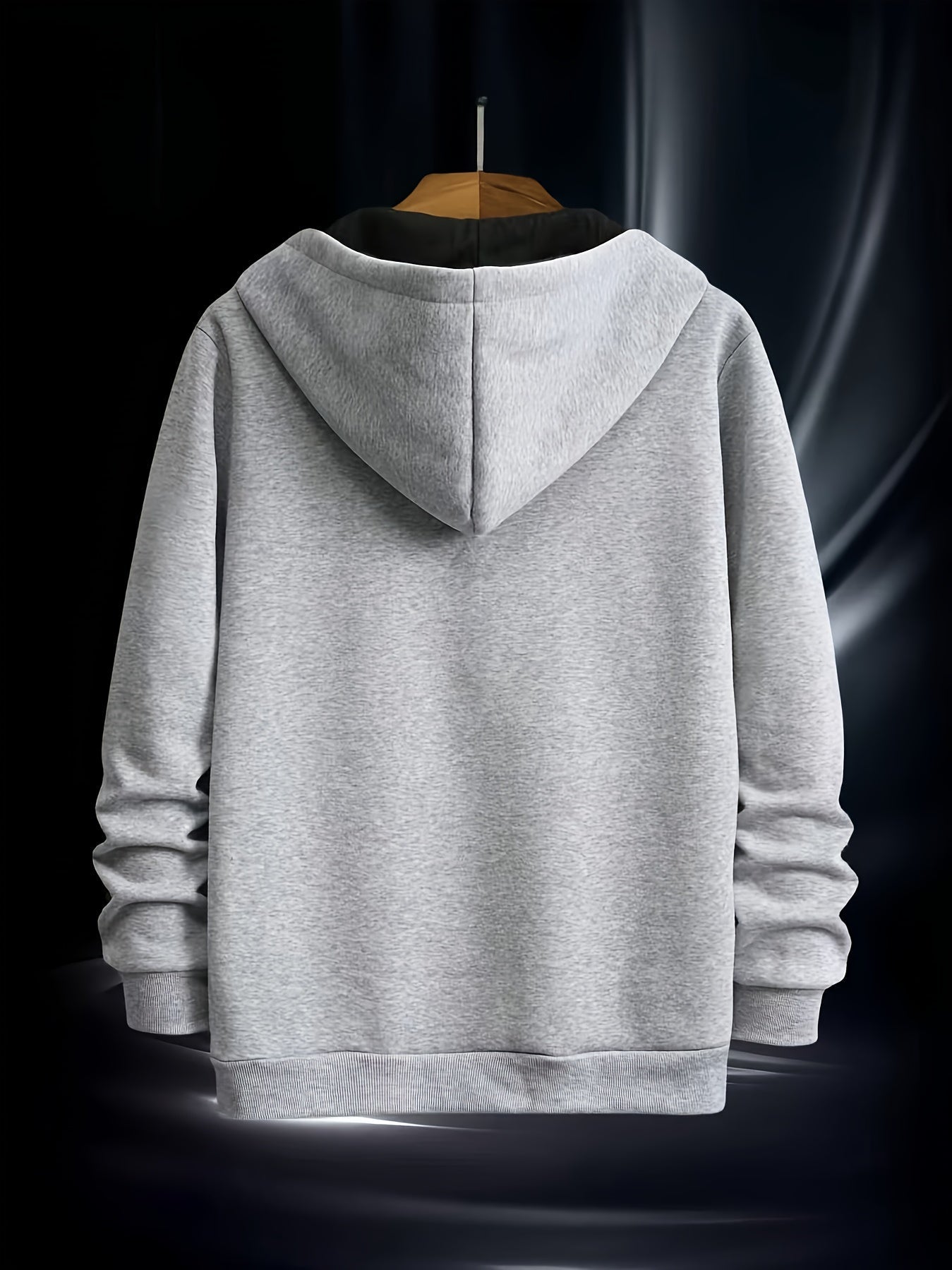 Herren Hoodie mit Reißverschluss und Bauchtasche, Weiß