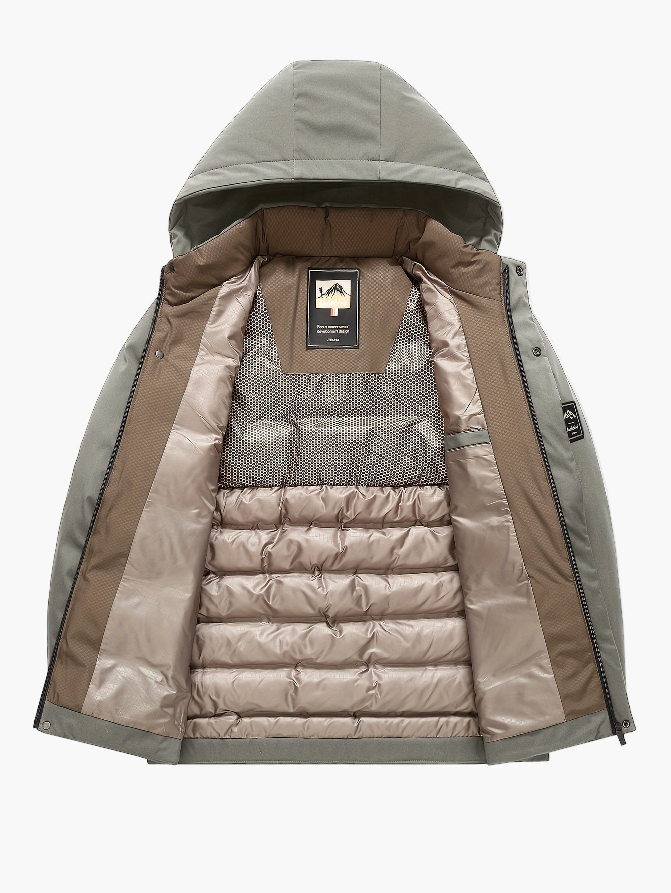 Men's Down Jacket with Hood – Winter Outdoor Quilted Jacket for Leisure & Everyday Use