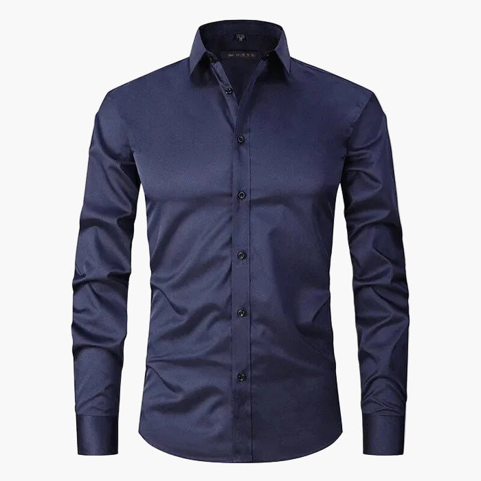 Men's Slim Fit Business Long-Sleeve Shirt – Modern Shirt for Office & Leisure