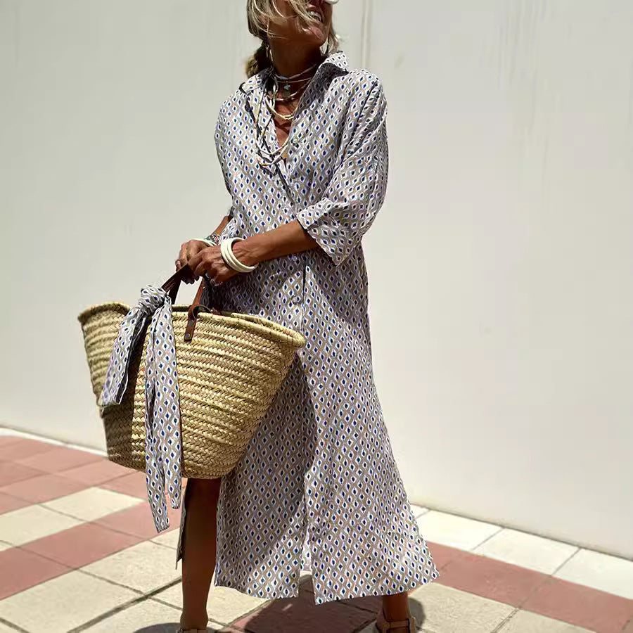 Megan – Gestreifter Damen Cardigan mit halben Ärmeln und Schnürung