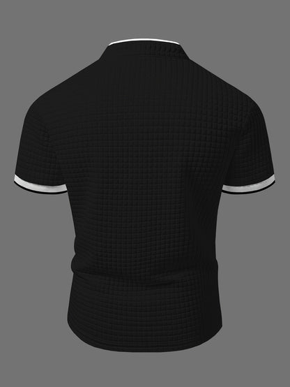 Men's Polo Shirt Modern Casual with Stand-up Collar and Button Placket – Stylish Casual Shirt