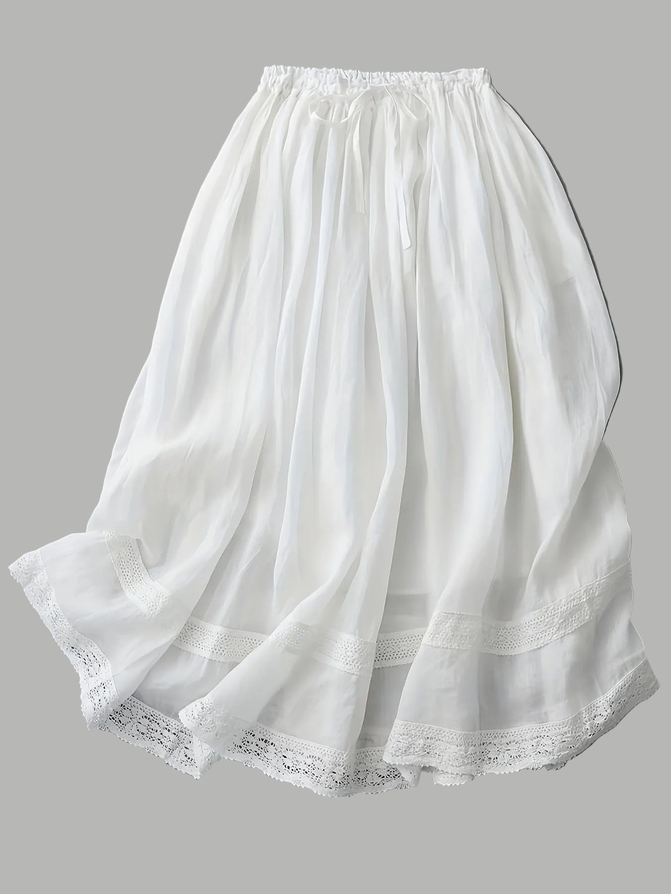 Women's Vintage Slip with Lace for Summer, Midi Petticoat in Romantic Style