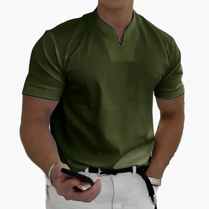 Men's Contemporary Polo Shirt – Stylish Short-Sleeved Shirt for Leisure & Office