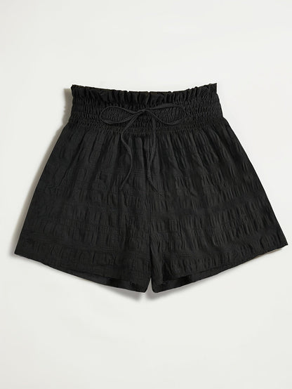 Women's casual shorts with high waist and paperbag waist – ideal for summer, vacation, and everyday wear