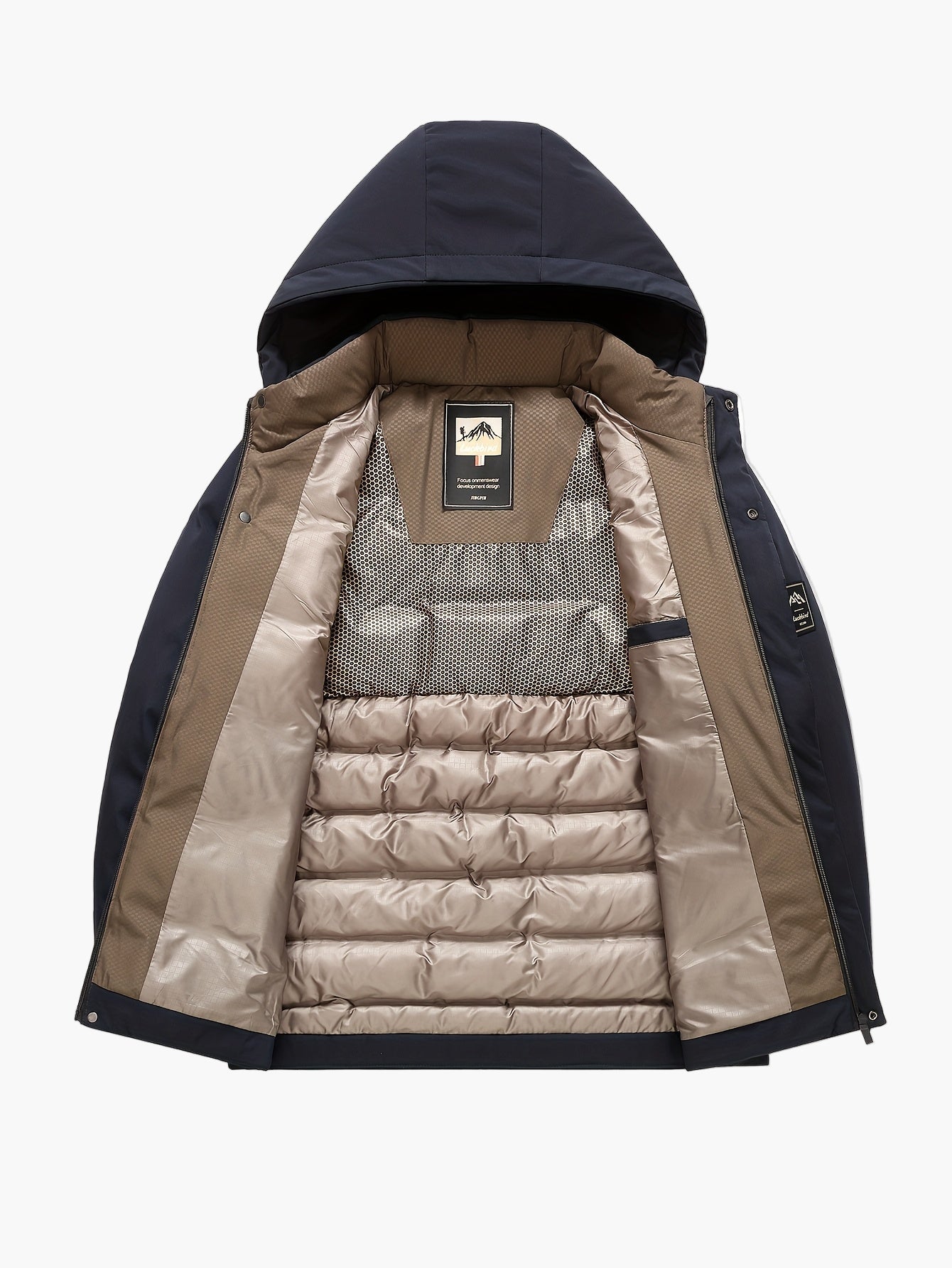 Men's Down Jacket with Hood – Winter Outdoor Quilted Jacket for Leisure & Everyday Use
