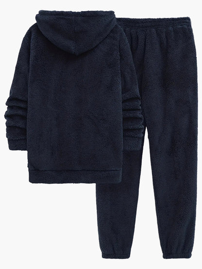 Men's Cozy Hooded Sweatshirt & Sweatpants Set – Comfortable Leisure Suit for Autumn and Winter