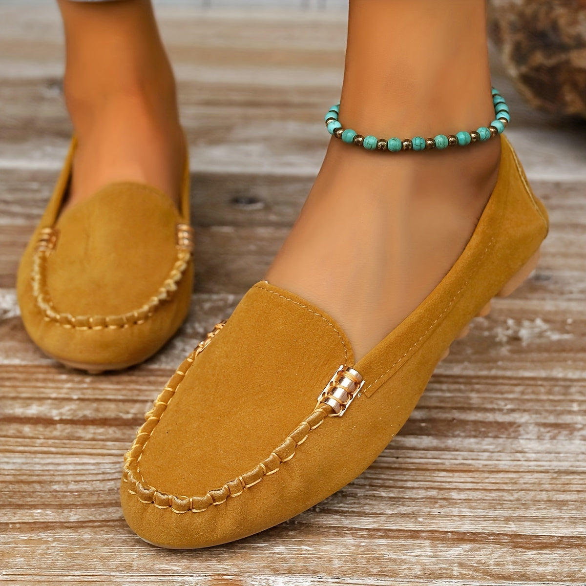 Women's Slip-On Moccasins Comfortable Casual Shoes for Everyday and Office Use