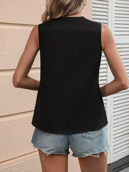 Damen Asymmetrisches Ärmelloses Top – Eleganter Sommer-Look für Freizeit und Alltag