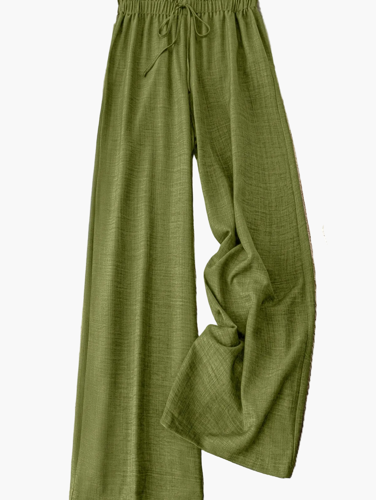 Damen Weite Freizeithose im Straight-Leg-Stil mit Kordelzug – Perfekt für Frühling & Sommer