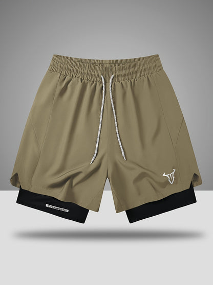 Herren Trainingsshorts Sport Fitness mit elastischem Bund und Kordelzug
