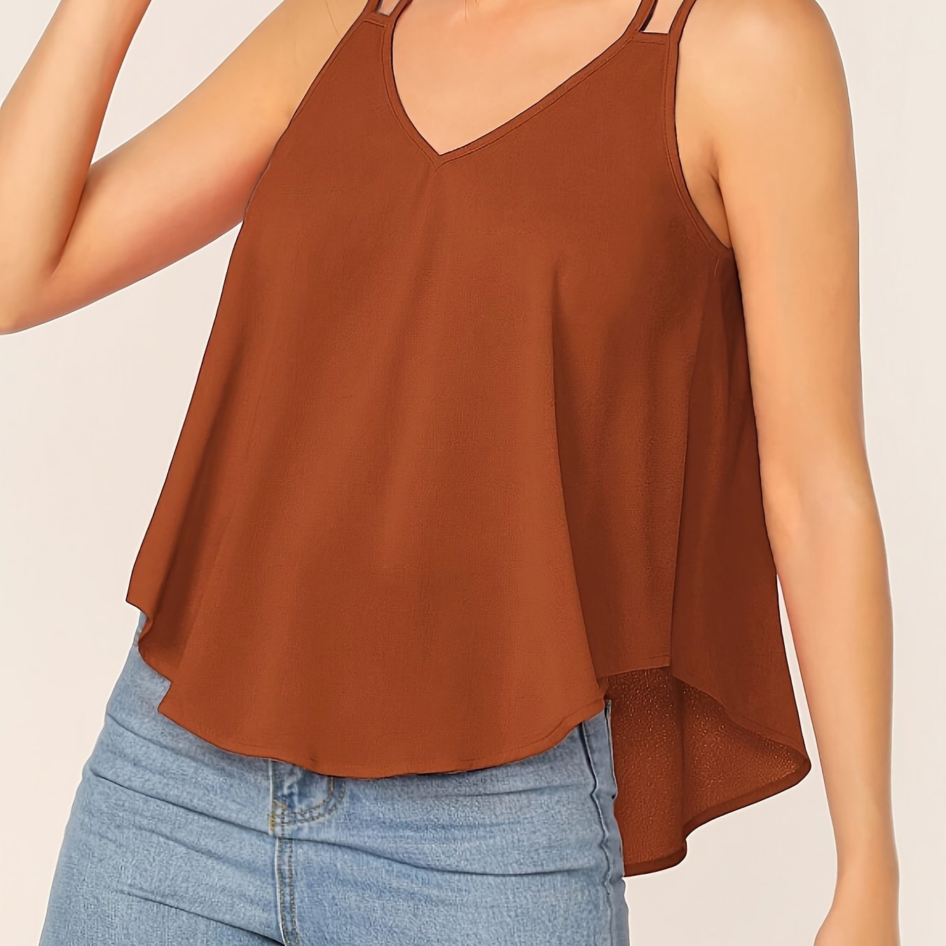 Damen Sommer Spaghettiträger Top mit lockerer Passform und modernem Design – Ideal für Freizeit und Alltag