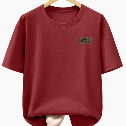 Men's T-Shirt with Mountain Logo – Casual Leisure Shirt for Everyday & Outdoor Use