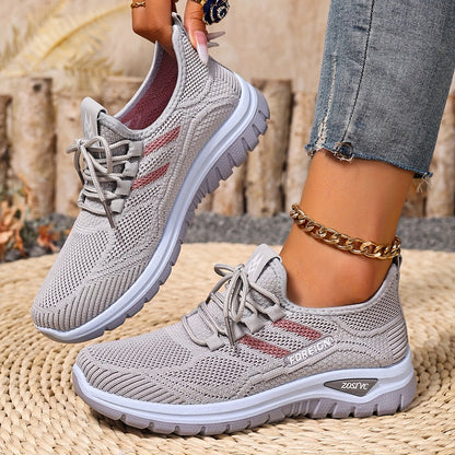Women's Casual Sneakers with Laces – Comfortable Sports Shoes for Everyday & Fitness