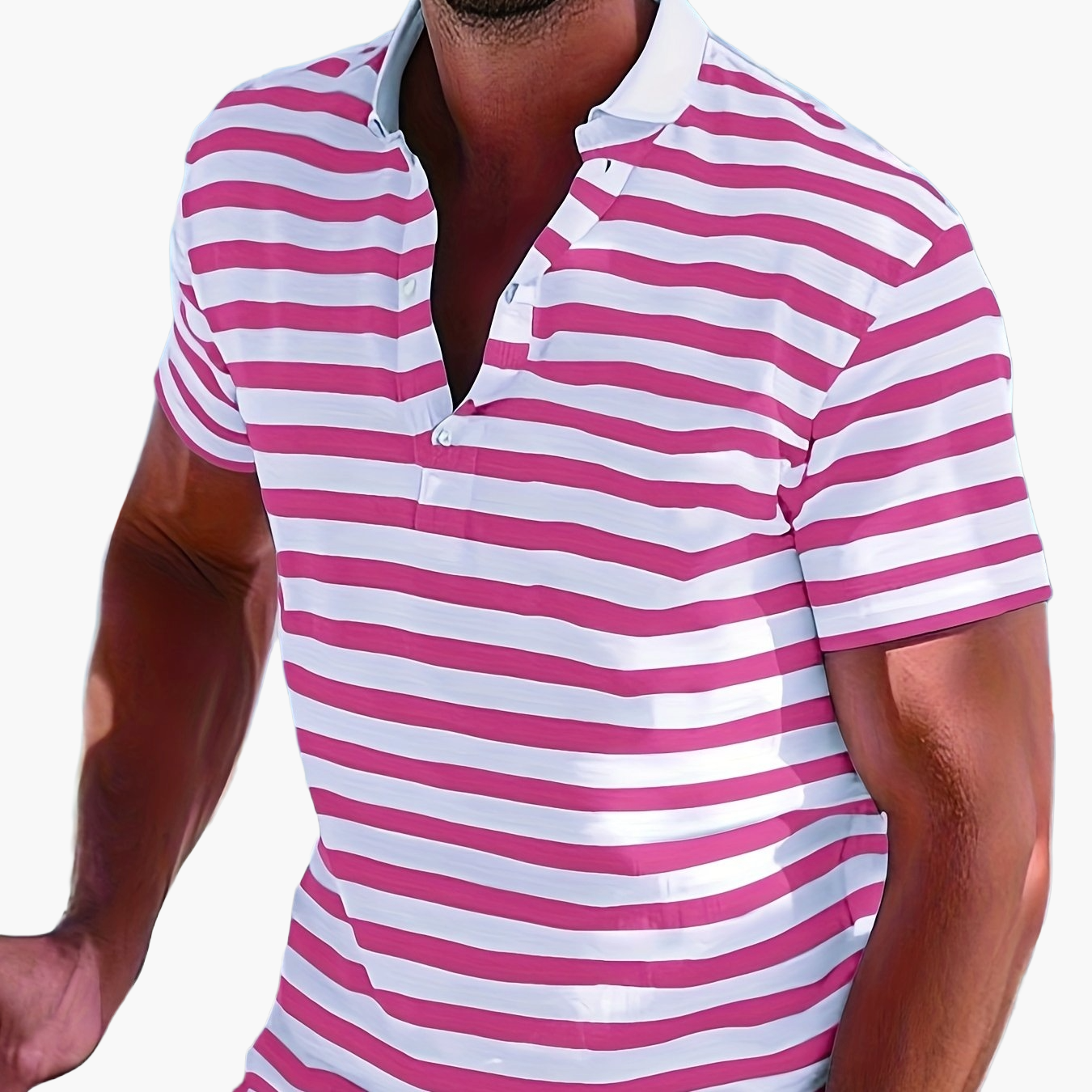 Herren Polo-Shirt mit Streifen – Maritimer Casual-Look für Sommer und Freizeit