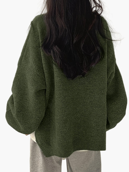 Damen Oversize Pullover Lässig Komfortable Freizeitmode