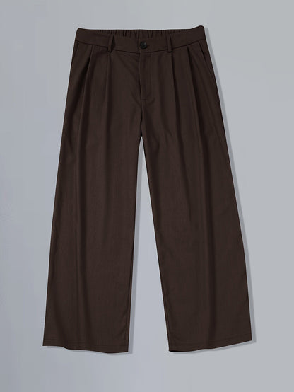 Men's Wide Pleated Trousers – Elegant Vintage Style for Everyday and Leisure Wear