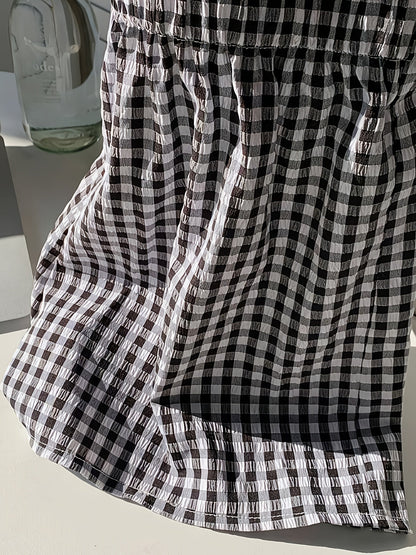 Women's Elegant Striped High-Waist Shorts for Summer Leisure & Everyday Wear