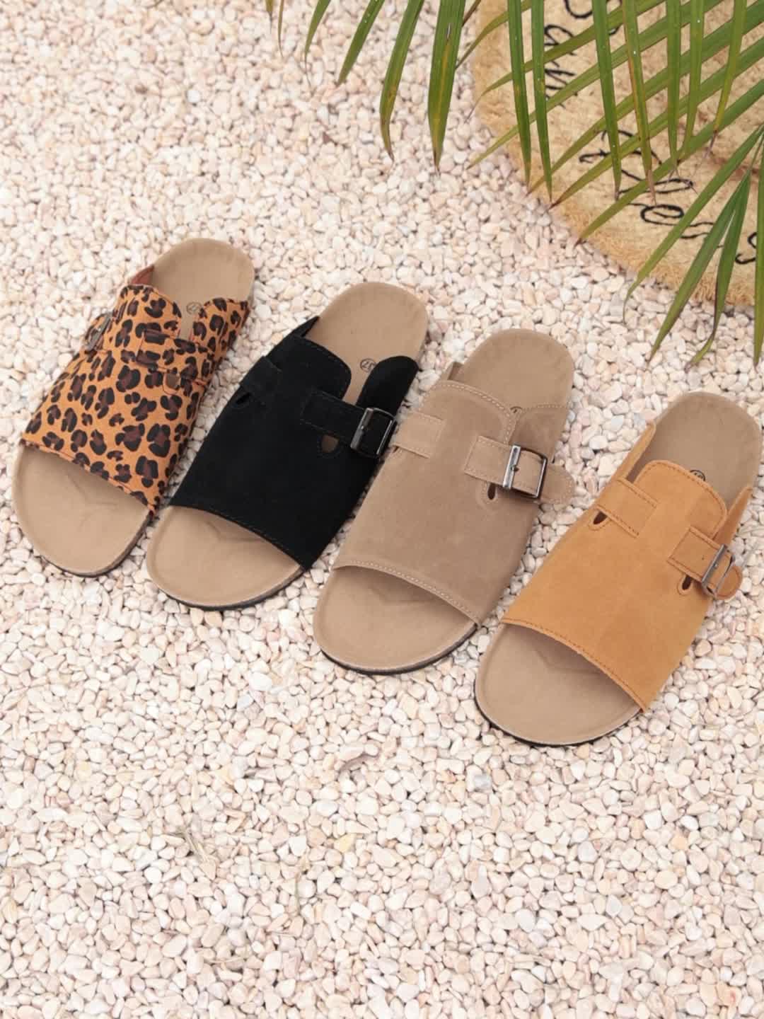 Women's Comfort Sandals with Buckle and Modern Slip-On Style – Ideal for Everyday & Leisure