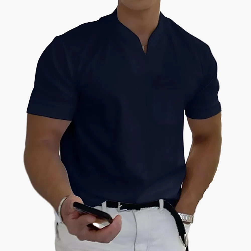 Men's Contemporary Polo Shirt – Stylish Short-Sleeved Shirt for Leisure & Office
