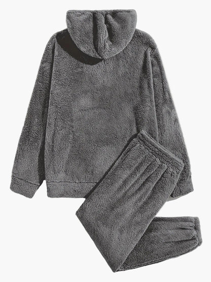 Men's Cozy Hooded Sweatshirt & Sweatpants Set – Comfortable Leisure Suit for Autumn and Winter