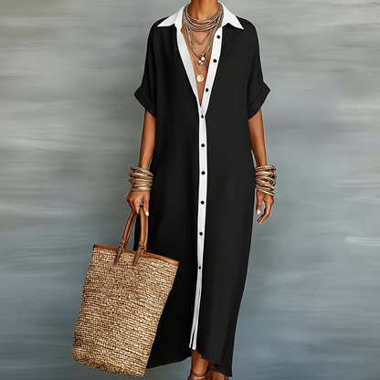 Women's Maxi Shirt Dress in Casual Boho Style for Vacation and Summer